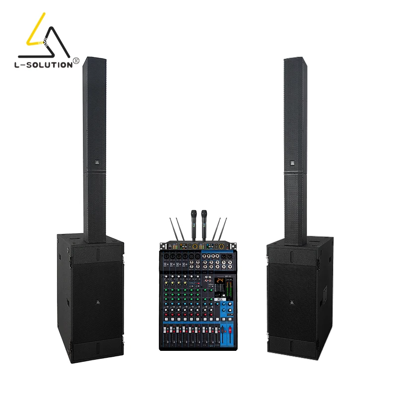 L-solution  Huge Series 2500W Max SPL140dB Big Power Active Column Speaker Professional Powered Column Speaker System