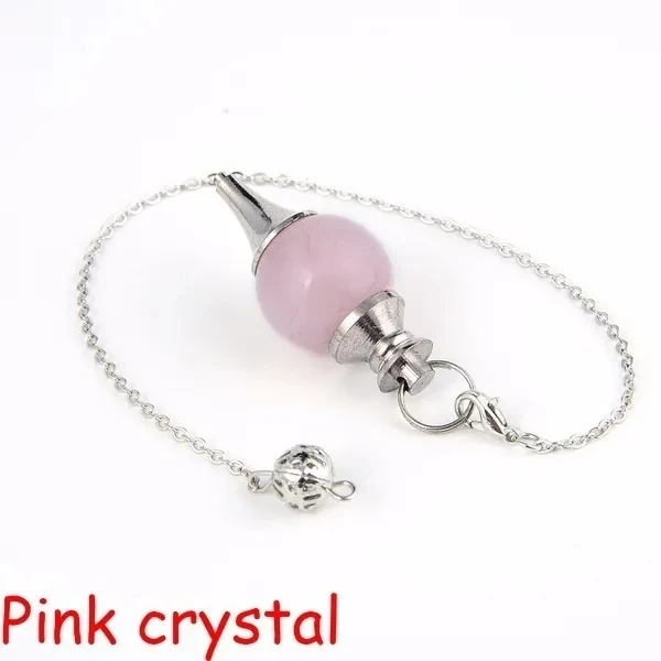 Reiki Healing Chakra Slinger Hangers Lucky Crystal Quartz Stone Slinger Hanger Met Zilverkleurige Bal Ketting Hypnose Voor Ketting