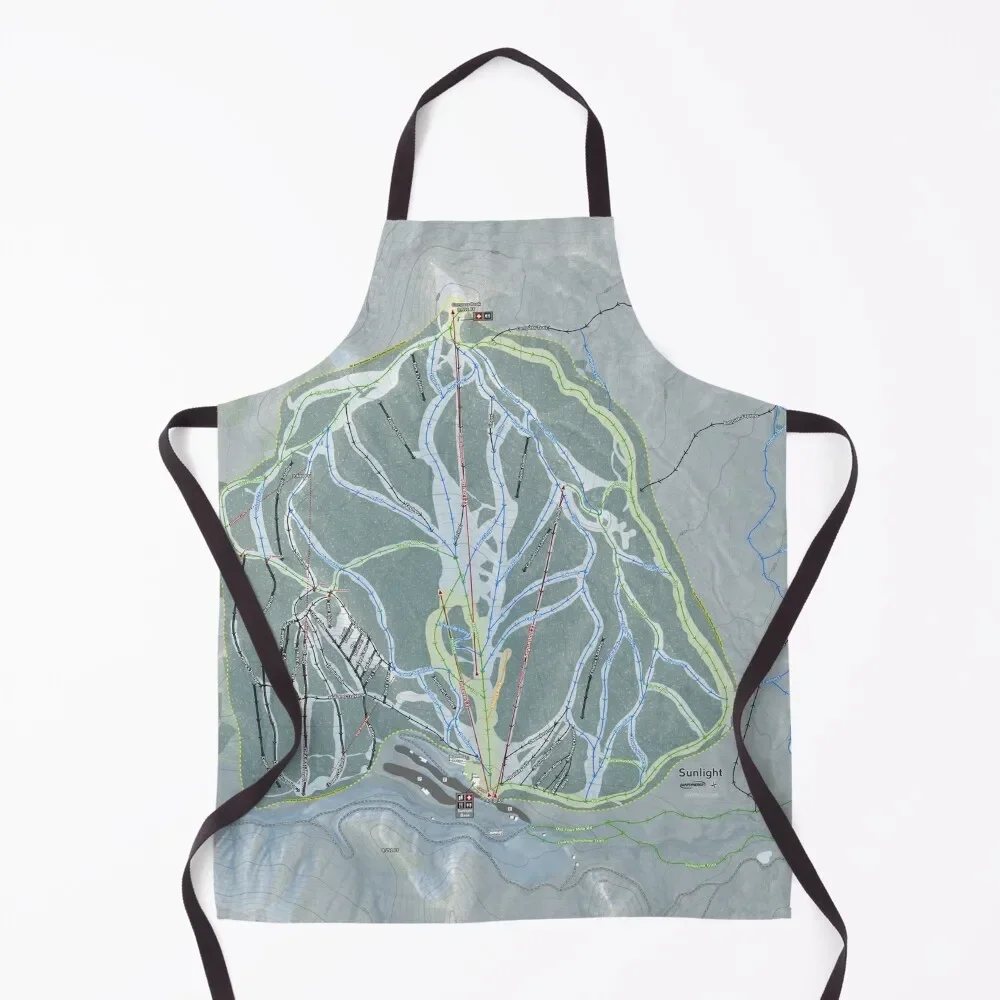 

Sunlight Resort Trail Map Apron Nursing Kitchens Woman Chef Accessories Apron