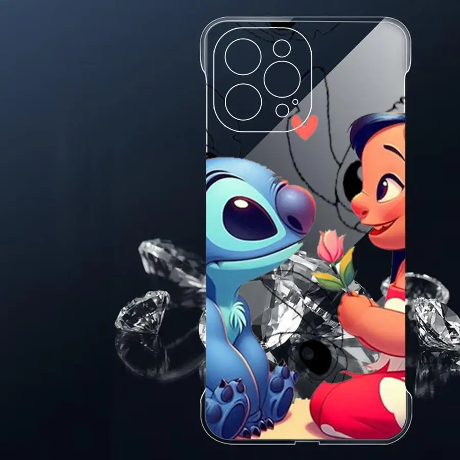 Cartoon Disney Cute Stitch Case For Apple iPhone 16 15 11 13 14 Pro Max 12 Silicone 16Pro 11Pro Clear Hard Phone Cover