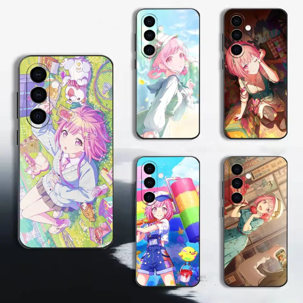 Wonderhoy PJSK Cute Emu Otori Phone Case For Samsung A72,A71,A72,A70,A53,A52,A51, Black Soft Cover TPU