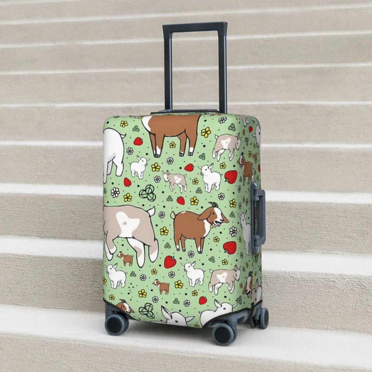 

Goats Suitcase Cover Protection Elastic Travel Luggage Protector Covers for 18-32 Inch