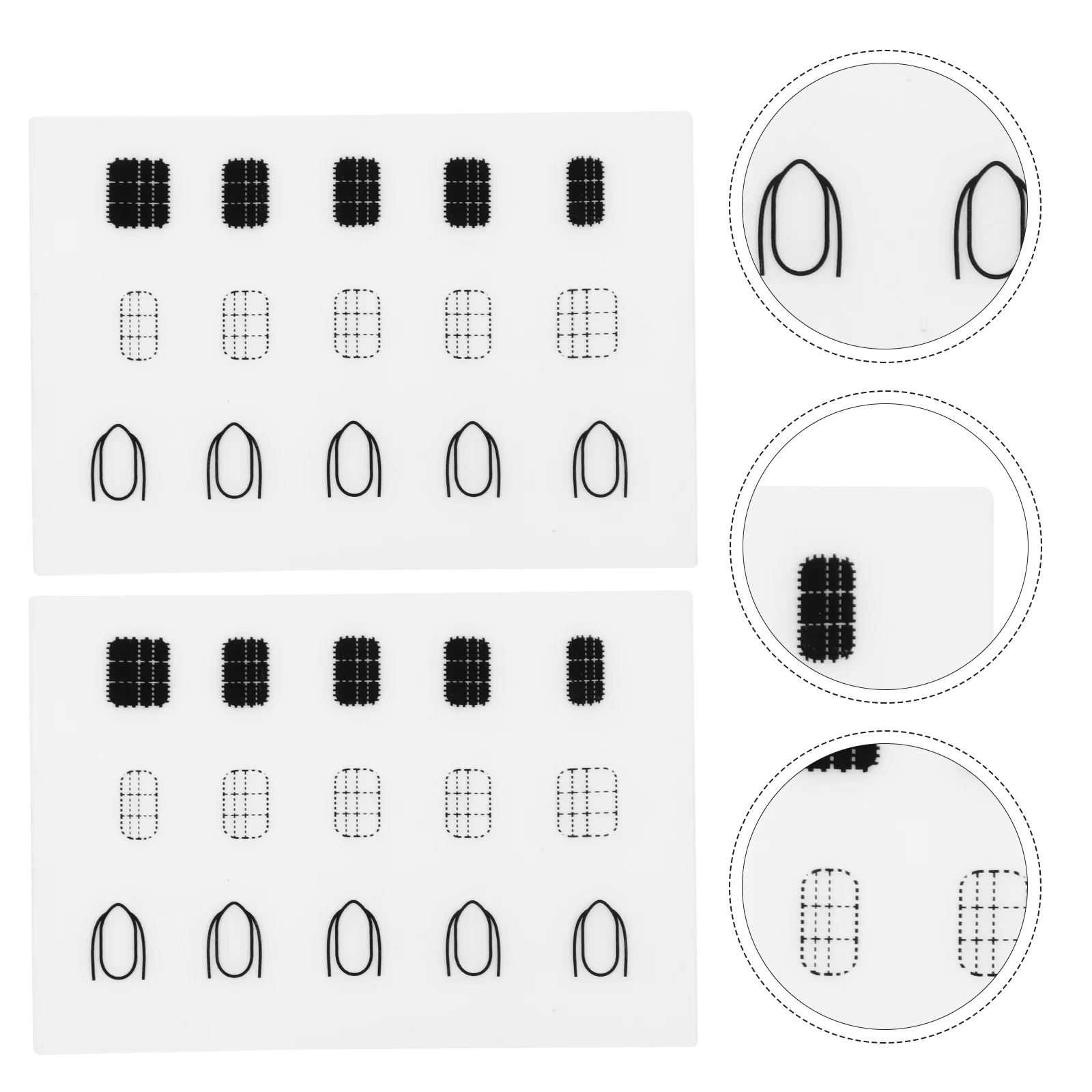 Nail Charms Coloring Pad Clear Fingernail Polish Reusable Manicure Mat Practice Plate Tools