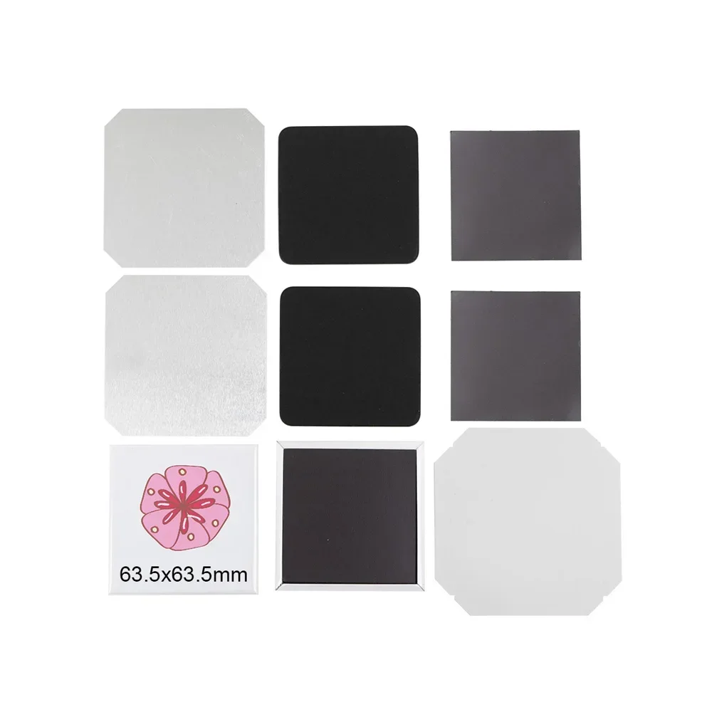 Für eckige Gummimagnetknöpfe 63,5 x 63,5 mm