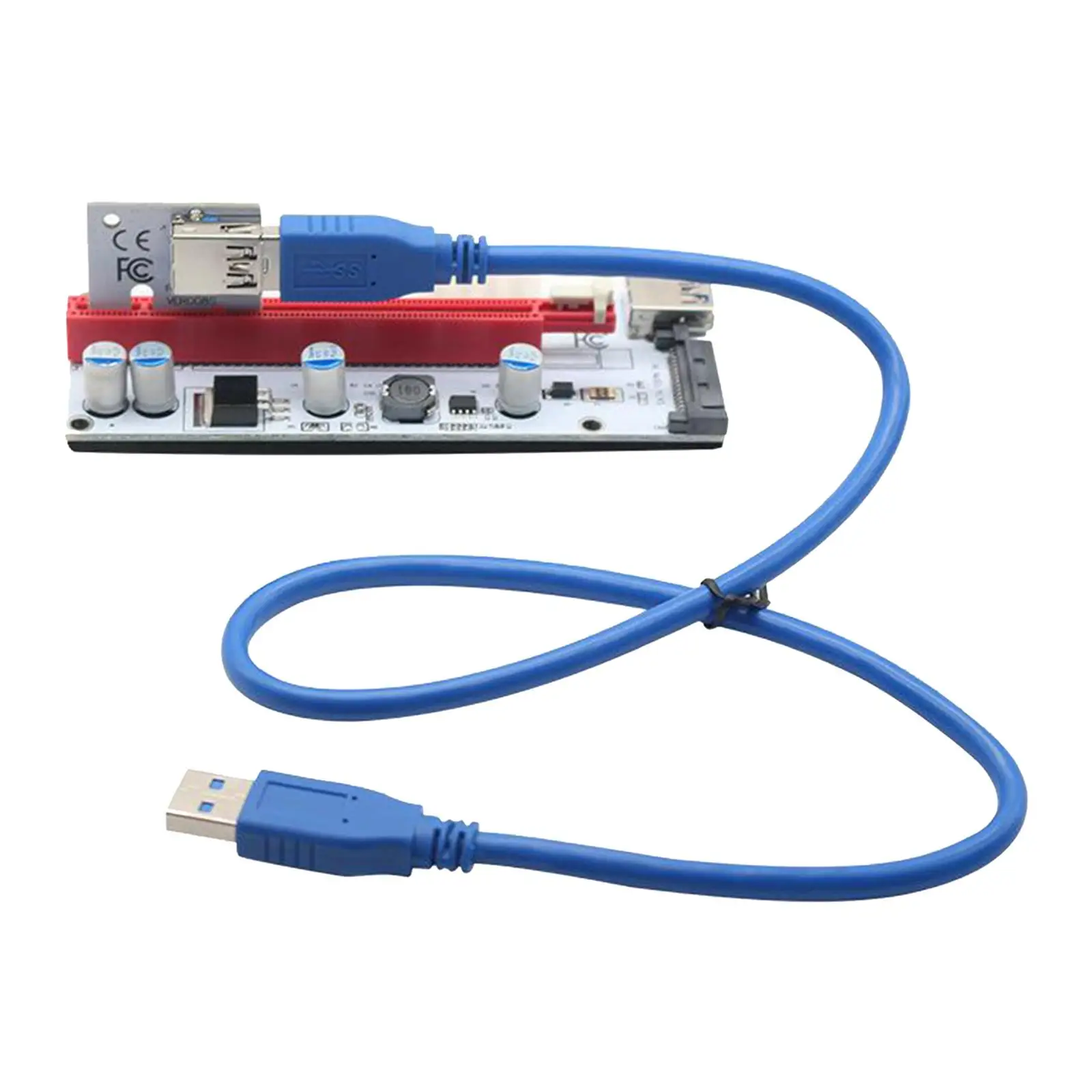 Loviver PCI-E Riser Card 008s 1x a 16x Adaptador Tarjeta Extensor 60cm Cable Estable