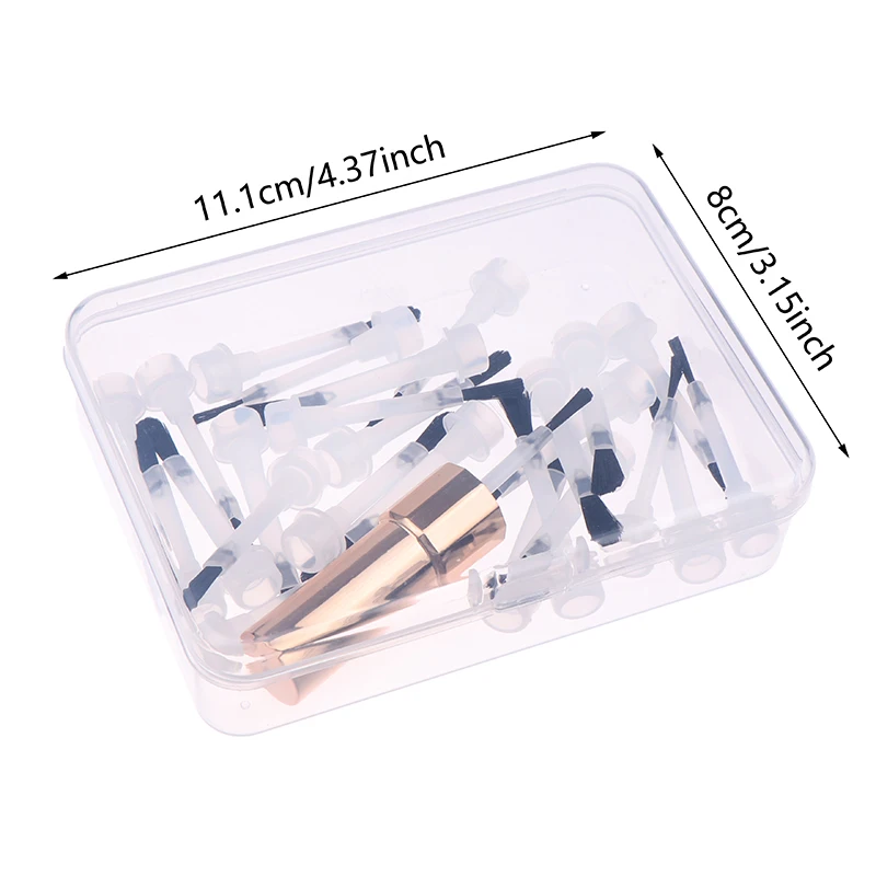 25 pz/scatola pennello per smalto usa e getta bottiglia per smalto pennello di ricambio pennello per nail art applicatori liquidi strumenti per manicure