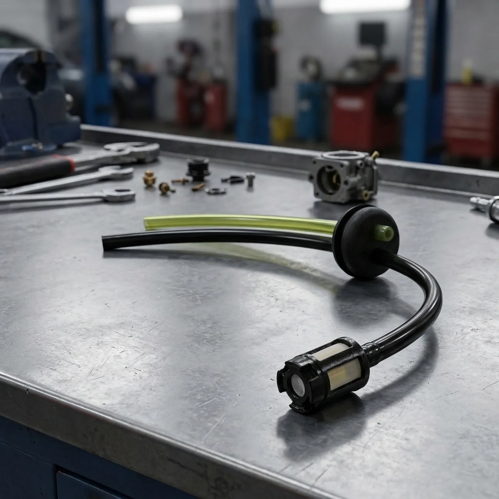 Replacement ABS Fuel Hose with Tank Filter and Grommet for Petrol Engine Fuel Lines 3mm Inner Diameter 5mm Outer Diameter