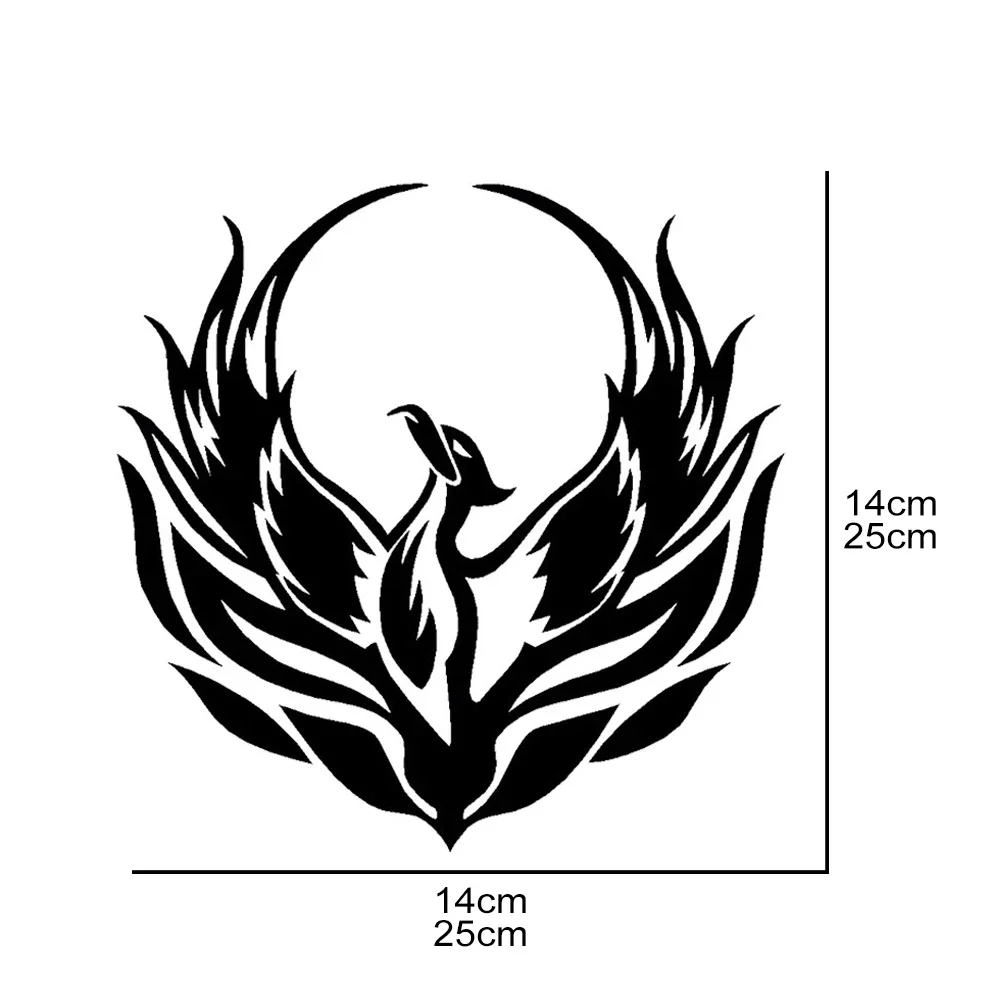 Phoenix Flame Sticker Fire Graphic Vinyl Decal Waterproof Car Motorcycle Bumper Window Laptop Wall Decoration
