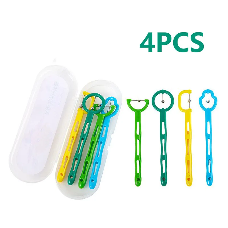 4Pcs/set Tongue Tip Trainer Pronunciation Correction Tongue Muscle Oral Pronunciation Training Swallowing Rolling Tongue Tool