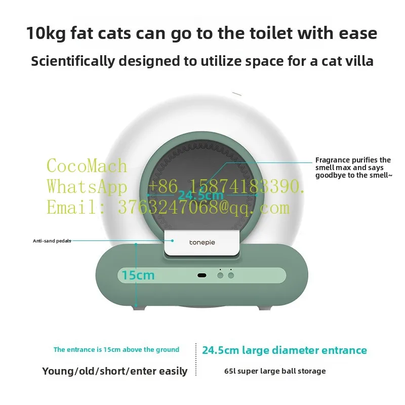 Cat litter box, smart  toilet,  cage, automatic electric  litter machine, European, Australian and British regulations