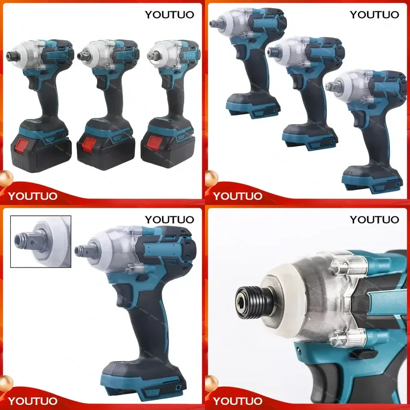 3 in 1 Brushless Cordless Impact Wrench Rechargeable Lithium Power Drill Adjustable Torque Electric Tool   Tires