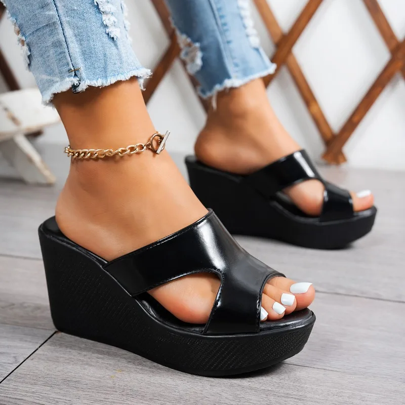 

Women's Wedge Platform Slippers 2025 Summer New Sexy High Heel Sandals Fashion Open Toe Beach Shoes for Women