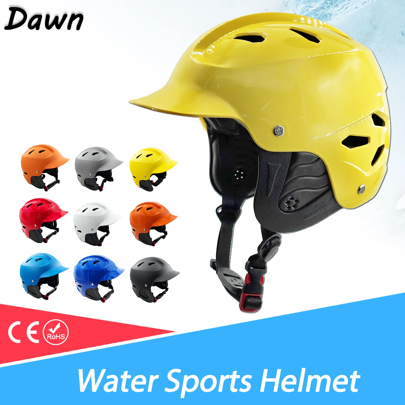 Water Rescue Helmet Skiing Sport Cycling Adjustable Water Surfing Drifting Rescue with Ear Protection Helmet