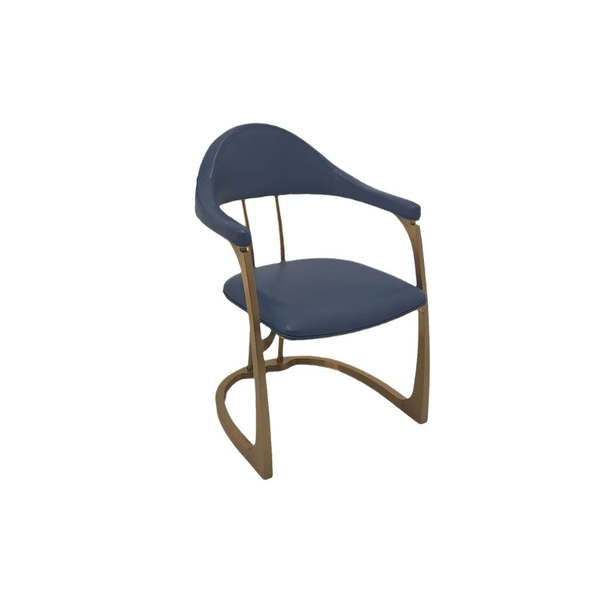 

Italian minimalist leather dining chair, home minimalist cafe hotel leisure, light luxury, home owner