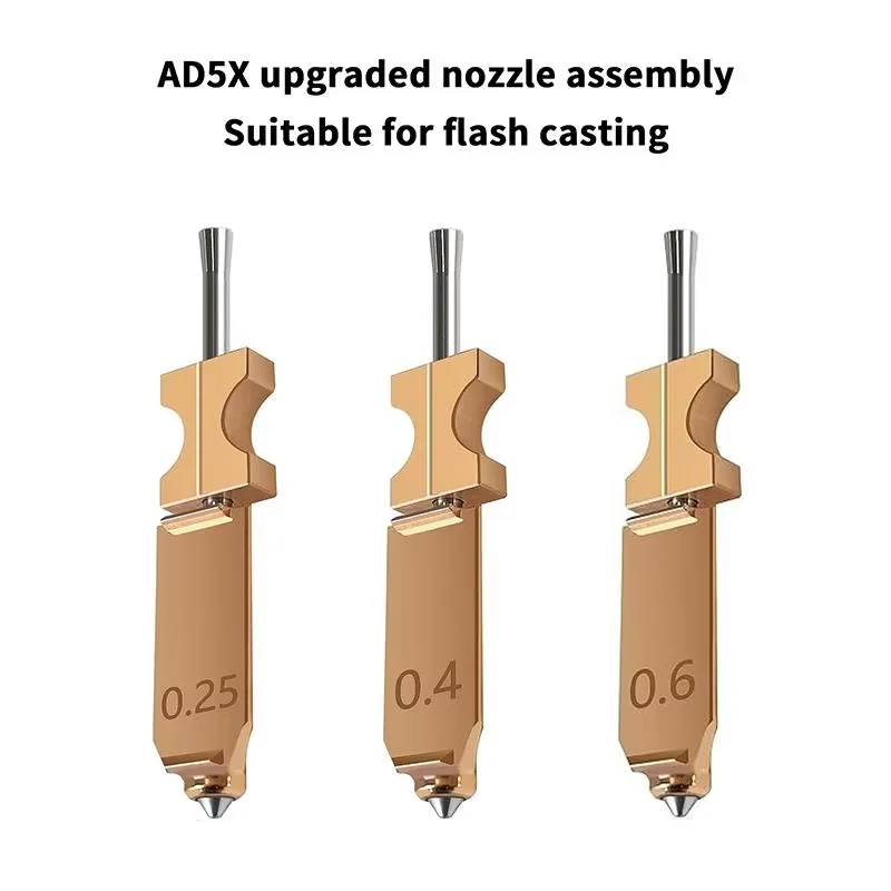 1pcs Integrated Hardened Steel Nozzle Assembly for AD5X Upgraded 3D Printer Hotend, Quick-Change High Temperature