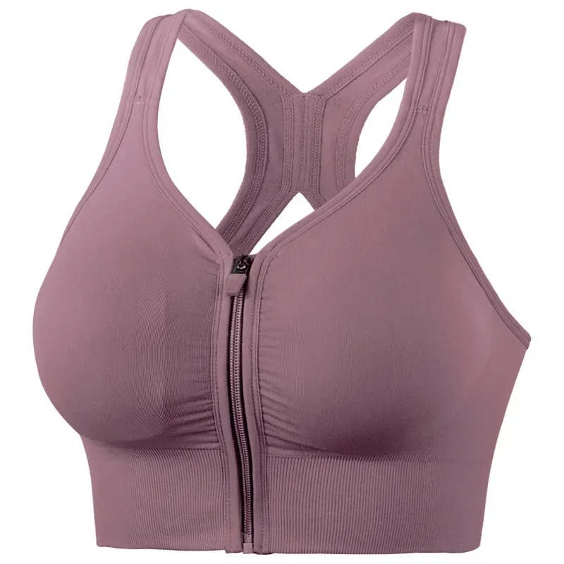 CZGUKE Running Fitness Sports Bra Front Zipper Women's Underwear Shockp roof Top Bra Breathable Seamless Yoga Bra image 3
