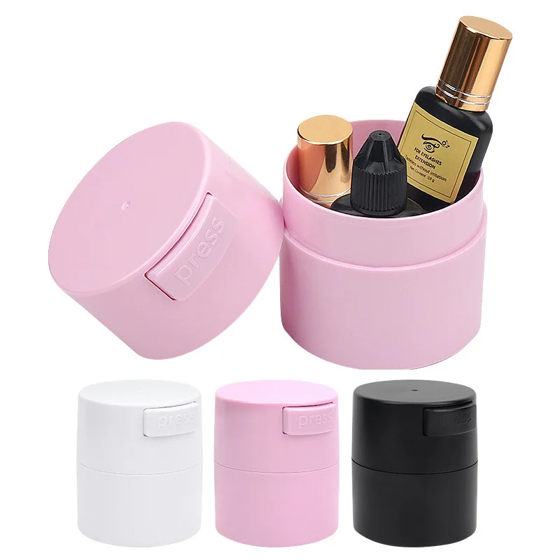 Tanque de armazenamento de cola para cílios, recipiente adesivo, frasco selado, acessório cosmético, enxertia de cílios postiços, ferramentas de beleza