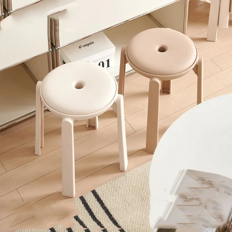 Set of 2 Plastic Stool Round High American Kitchen Stools Interior Relaxing Modern Simplicity Banquinho Cheap Home Furniture