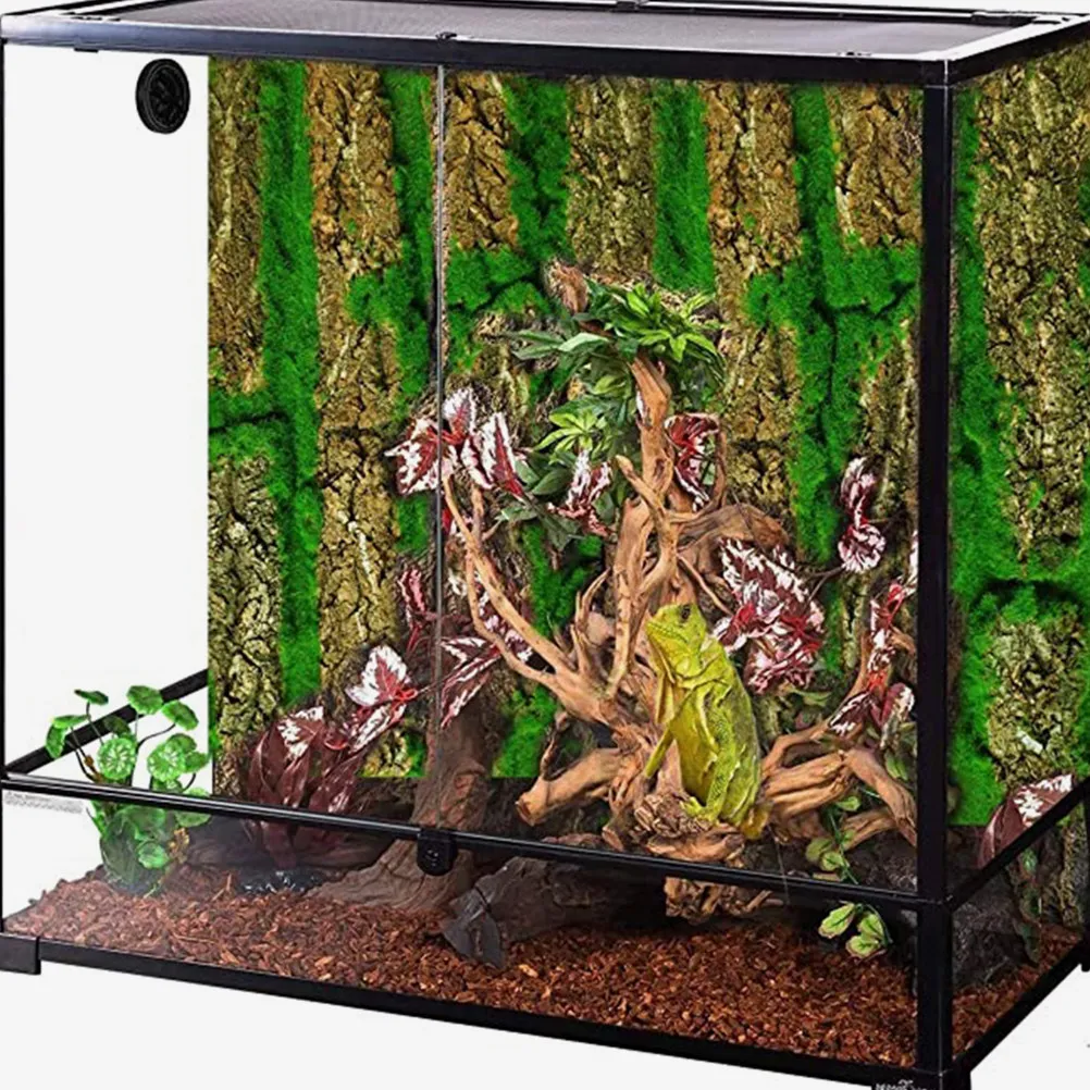 3D Aquarium Background Board Realistic Bark Moss Texture for Reptile Tank Fish Tank Terrarium Habitat Decor Stereo Effect