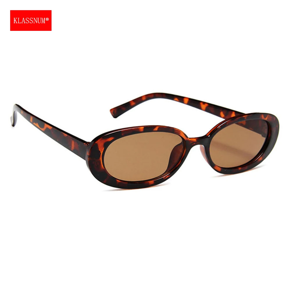 KLASSNUM Vintage Oval Cat Eye Sunglasses Women 2026 Trendy Anti UV400 Lens Lightweight Fashion Sun Shades for Outdoor Travel
