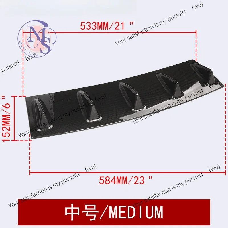 Car retrofit GM rear bumper chassis shark fin, rear deflector