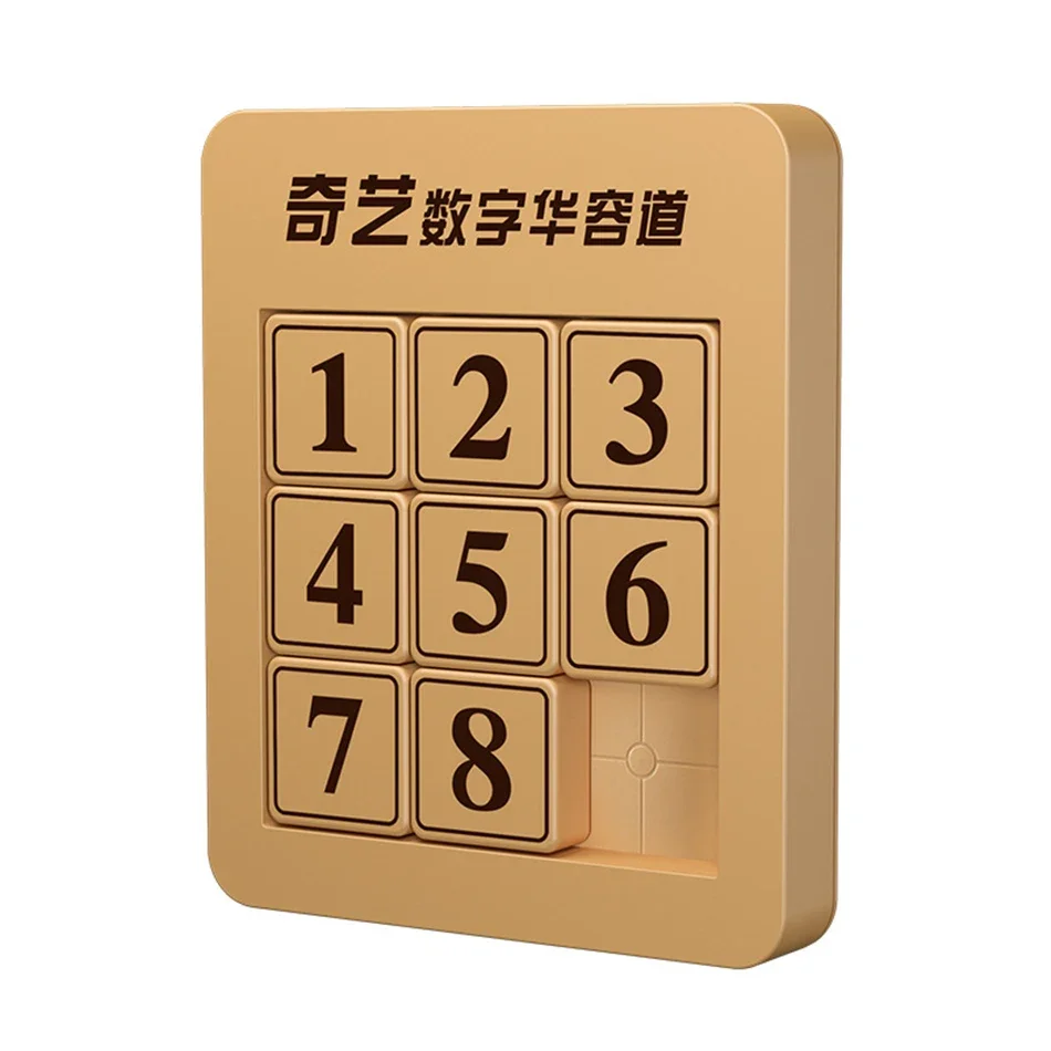 Qiyi Klotski 3x3x3/4x4/5x5x5 Number Sliding Game Magic Cube Magnetic Puzzle Toys For Family Playing Wooden Color Number Sliding