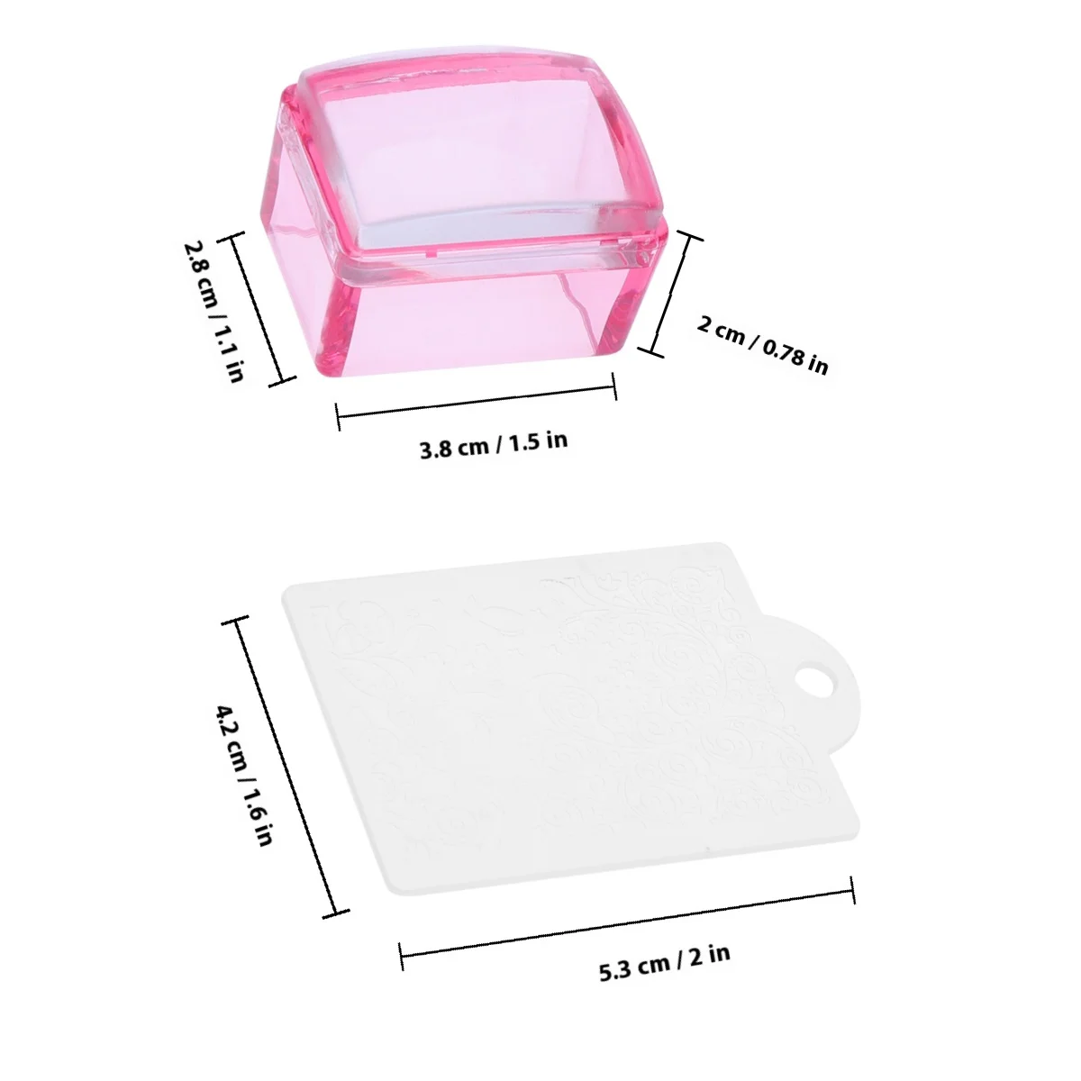 투명 실리콘 네일 아트 스탬프 키트 스탬핑 스탬퍼 스크레이퍼 세트 DIY 매니큐어 도구 레드 실용적이고 내구성 있는 디자인 네일 스탬퍼