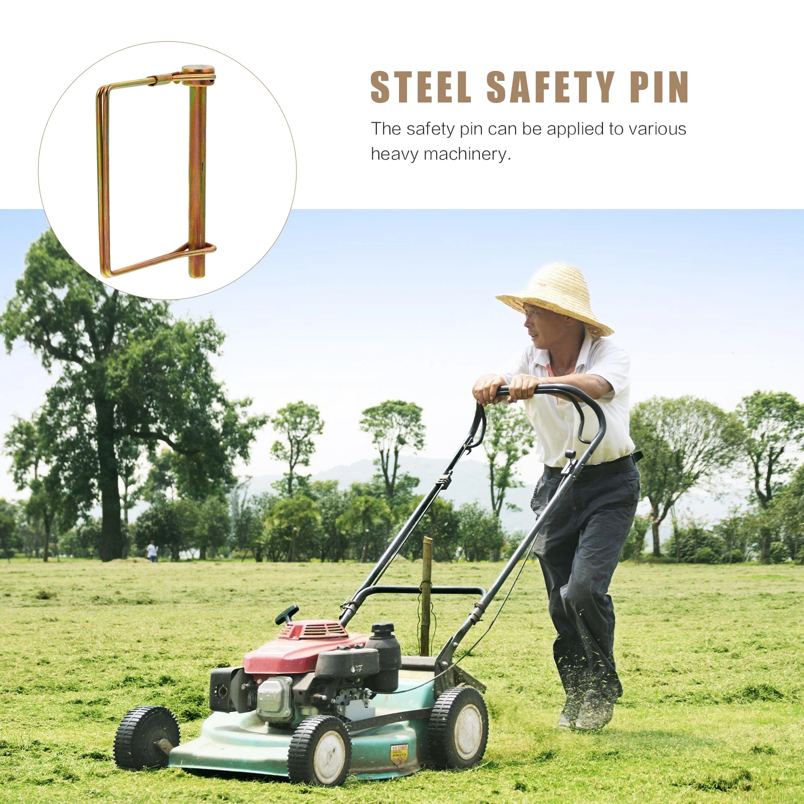 

10 pcs Safety 6x70mm Golden Square Coupler Pin Durable Galvanized Anti Rust Square Coupler Pin Shaft Locking Hardware