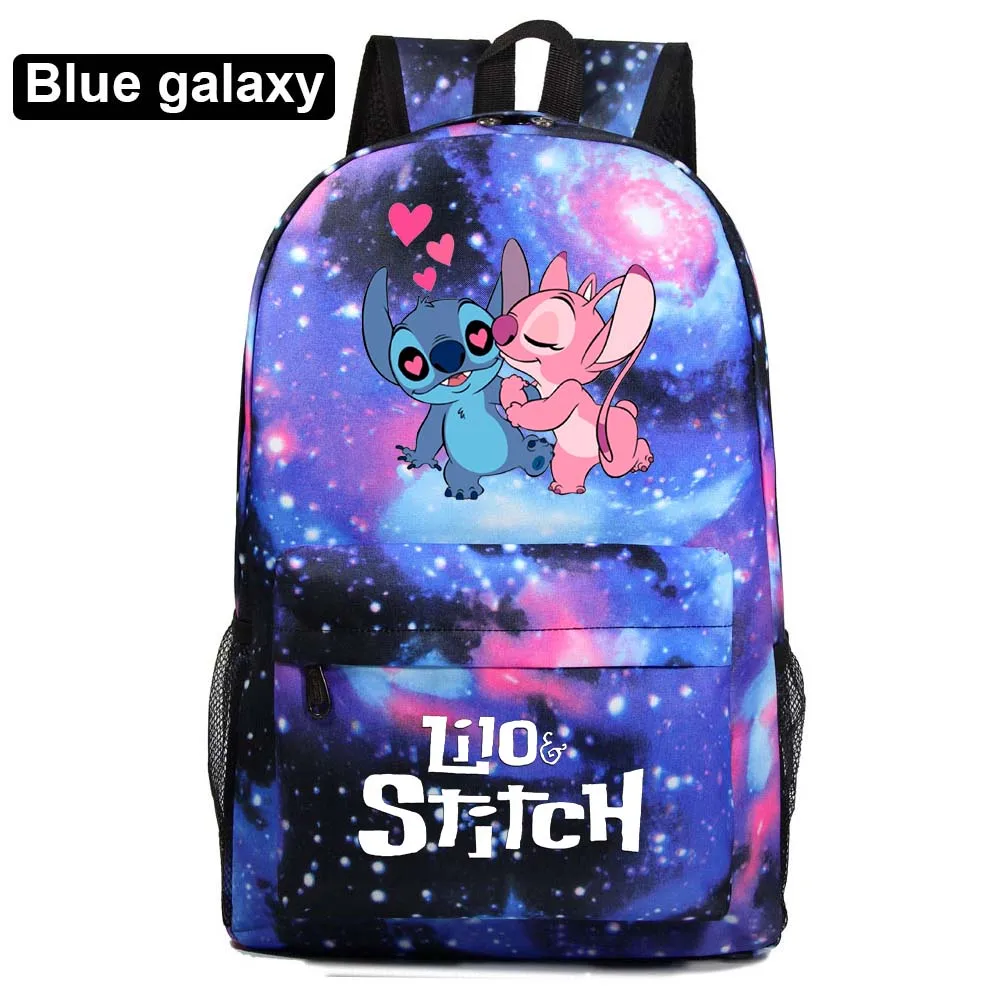 

Lilo Stitch Printed School Backpack Teenager Fashion Casual Girls Boys Schoolbag Harajuku Travel Bags