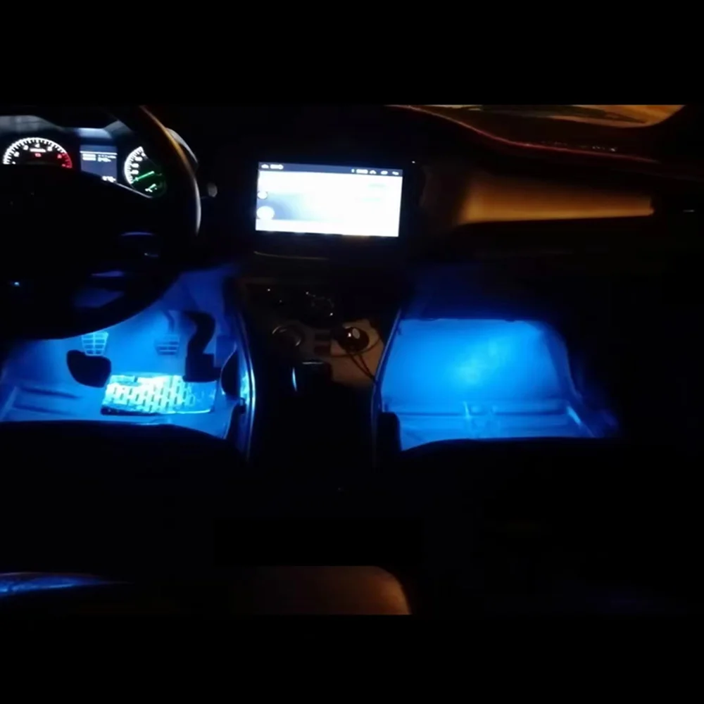 New 2/4 Pcs 12V LED Inner Ambient light For Toyota/Lexus/Honda/Mazda/Subaru Compatible Illumination Foot Lamp Glove Box Lamp