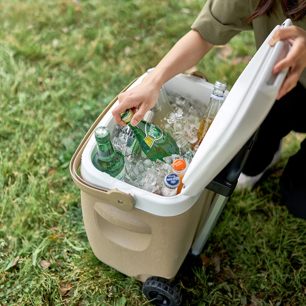 MOBI GARDEN Camping Cooler Box Ice Box Food&Drink Portable Outdoor Picnic Keep Fresh Refrigerator