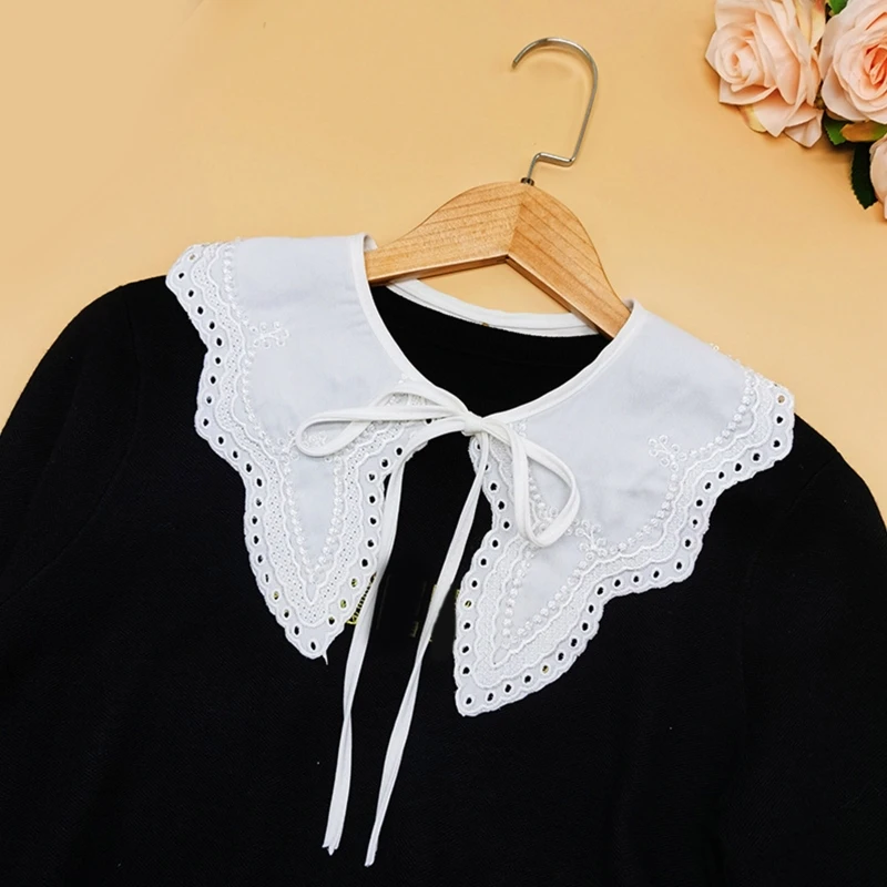 False Collar Hollow Out Trim Detachable Collar Embroidery Collar Decorative