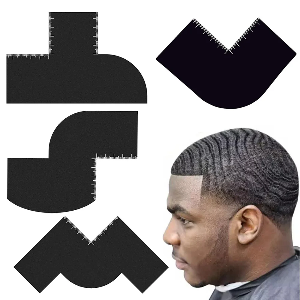 

Beard Shaping Cards Easy to Use Hairlines with Precise Measurement Scales Sturdy Design Grooming Accessories for Men