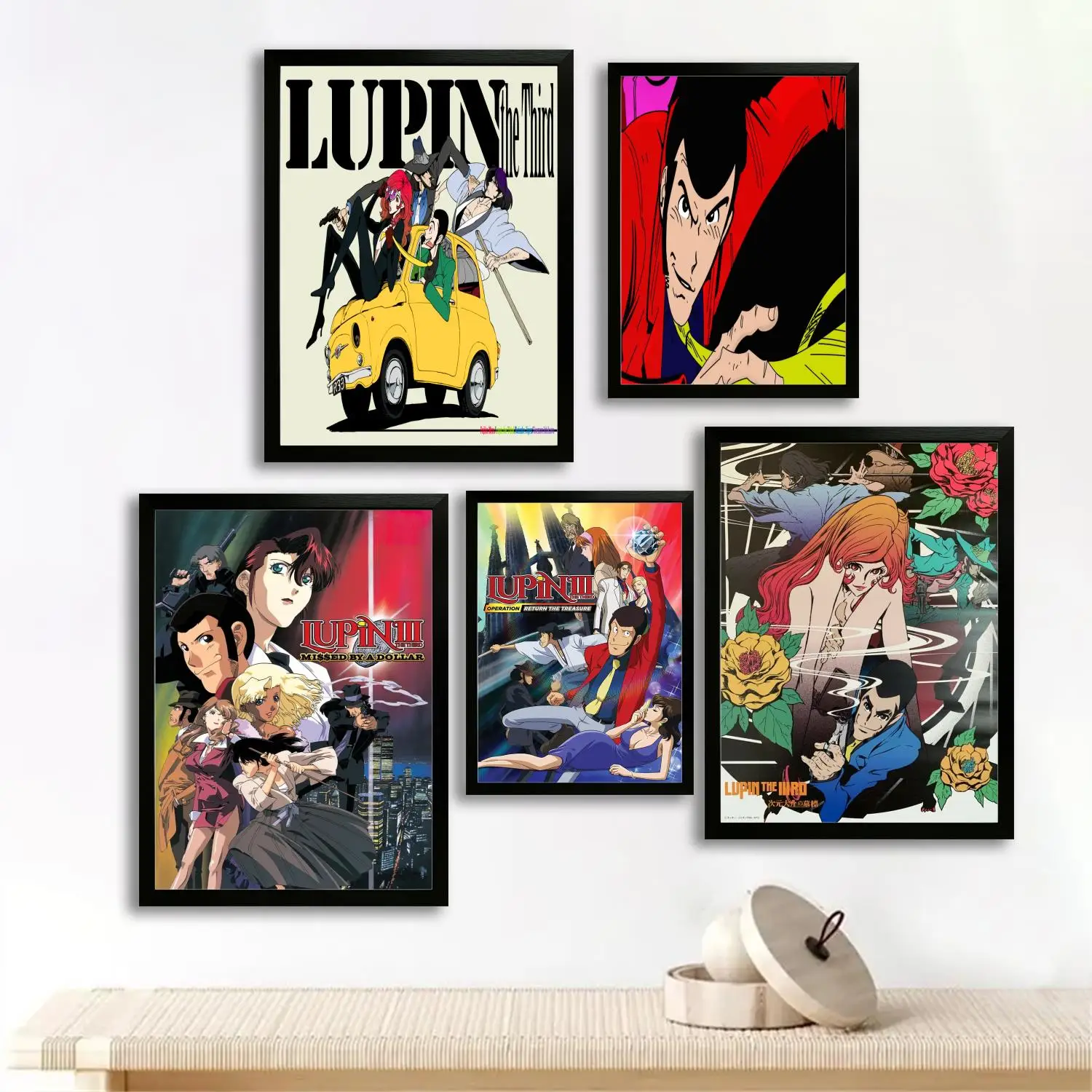 fujiko mine lupin iii cartoon Canvas Art Poster, Wall Art Picture Print, Modern Family Bedroom Decor Posters,Decorative painting