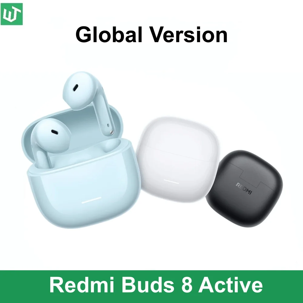 

Global Version Redmi Buds 8 Active TWS Earphone Dual-mic AI Noise Reduction for Calls 14.2mm Large Dynamic Driver 37h Playback