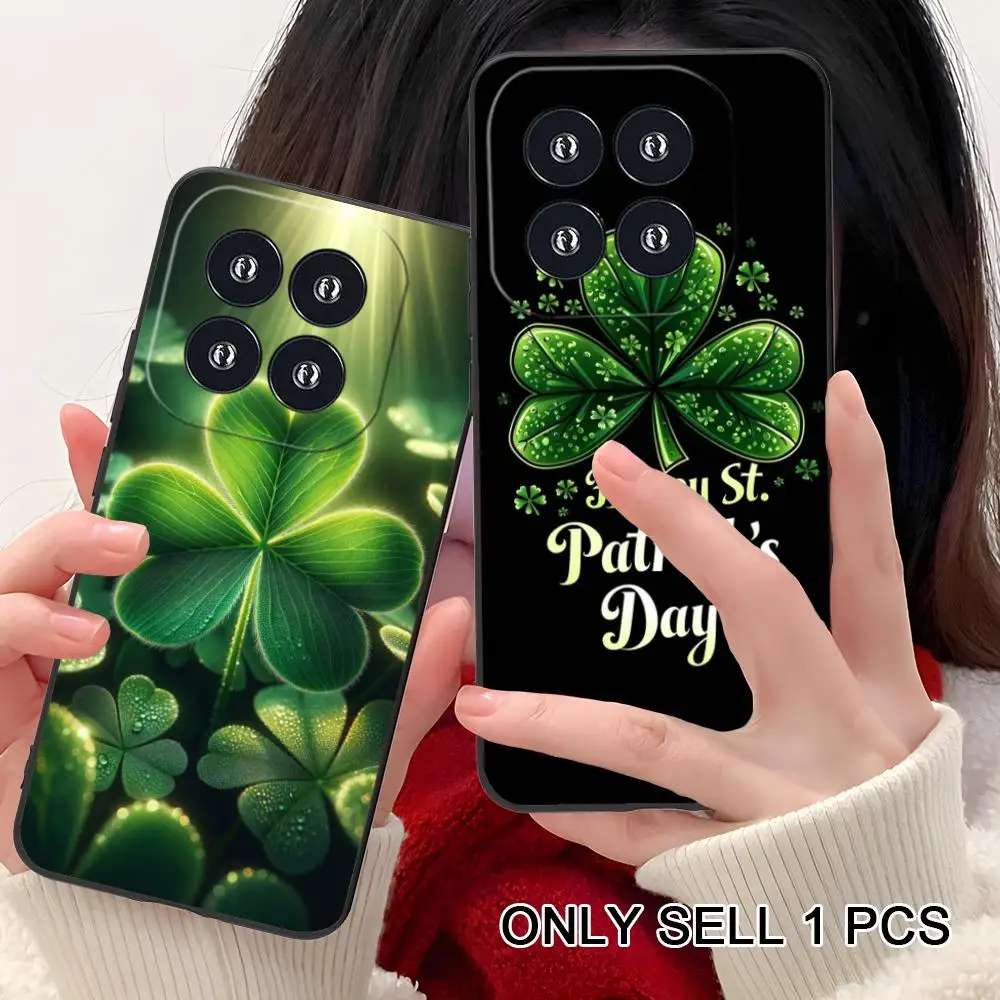 Funda de teléfono del Día de San Patricio para Xiaomi 17 15 14 13 12 Mi 11 T Ultra Lite Pro S X 5G, funda suave de TPU a prueba de golpes