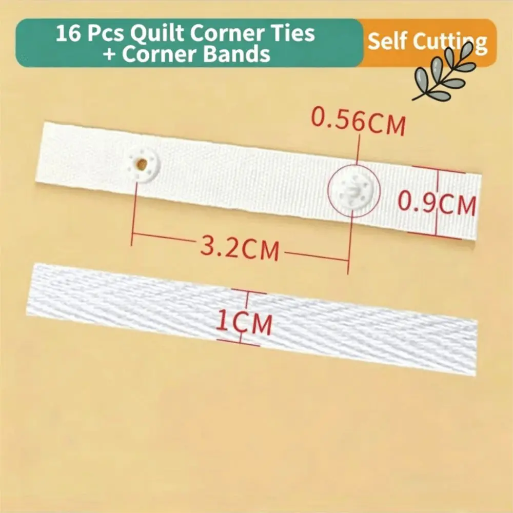 4/8/16PCS Four Corner Fixed Quilt Cover Ties Mother Buckle Secure Fit Duvet Snap Clips Flat Rope Binding Reusable