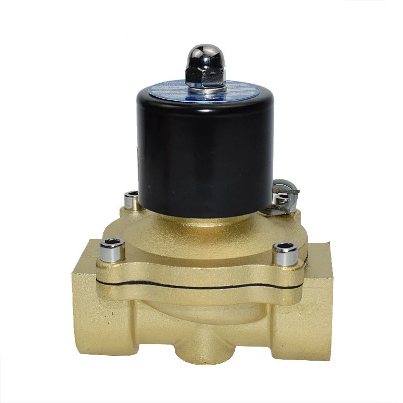 12VDC 24VDC صمام الملف اللولبي النحاسي المغلق عادة صمام الهواء الكهربائي