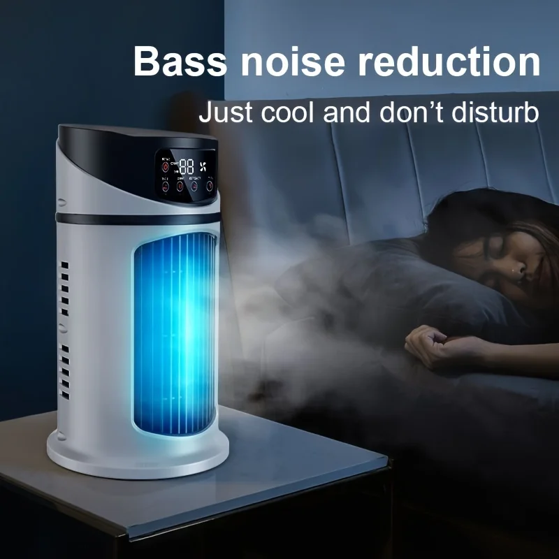 Xiaomi-Ventilateur Froid Portable 3 en 1, Humidificateur, Lampe à Air, USB, Refroidisseur de Banc, 1 Pièce