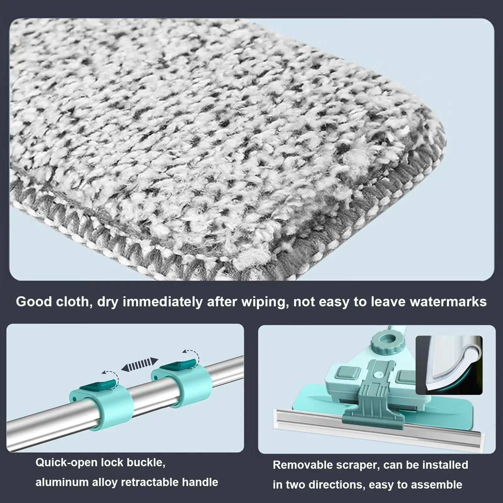 Extendable Window Glass Cleaning Household Tool Glass scraper telescopic window wiper high-rise building outdoor wiper