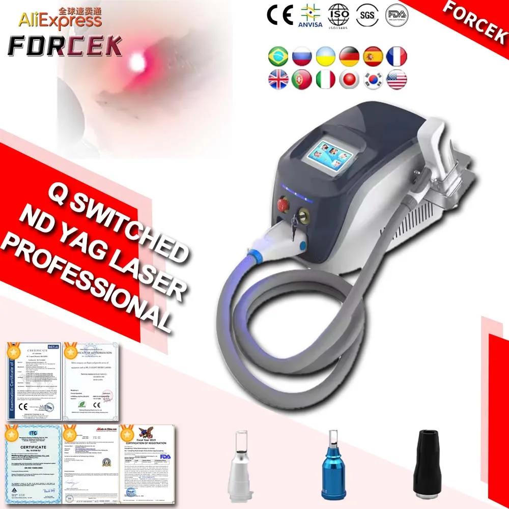 Multifunction Q Switched Nd Yag laser Professional Nd Yag Laser Tattoo Removal Q Switch Machine Carbon Peel Tattoo Removal