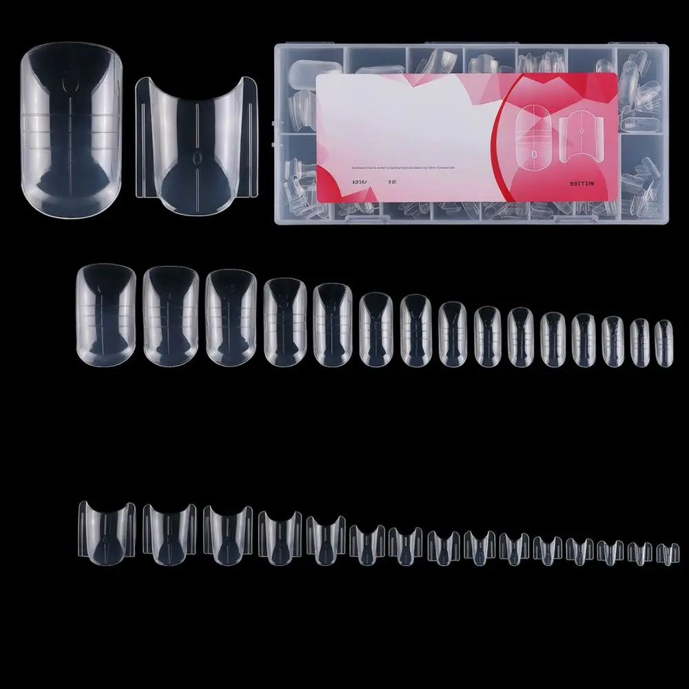 Quick Building Nail Forms Clear Dual Molds Artificial False Nails Manicure Accessories For Professional Extension Art