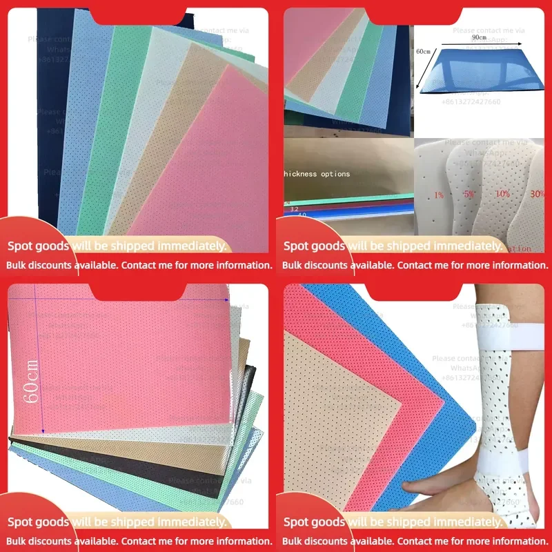 CE ISO Thermoplastic Splint for Physiotherapy Rehabilitation Immobilization Fixation Splinting Material 600*900mm