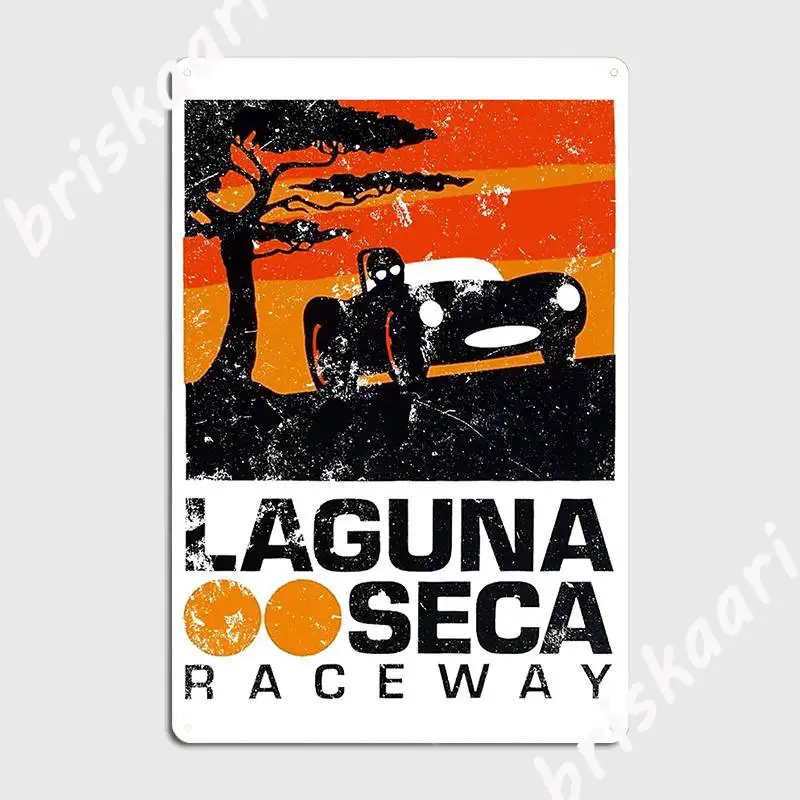 Laguna Raceway Metal Plaque Poster Club Party Retro Pub Garage Poster Tin Sign Poster