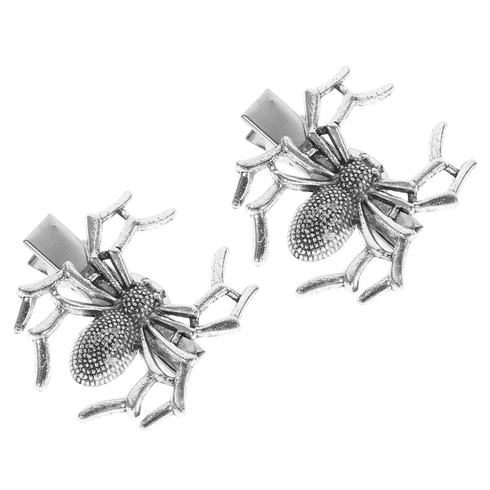 

2 pcs Spider Hair Clips Halloween Hairpins Punk Barrette Alloy Gothic Hair Accessories Decor Costume Party Dance