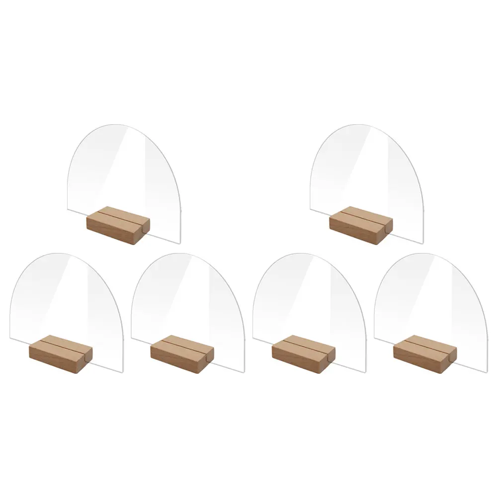 

6 Sets Acrylic Table Number Plates Wedding Seating Name Signs Reusable Place Cards Small Size Blank banquet table cards