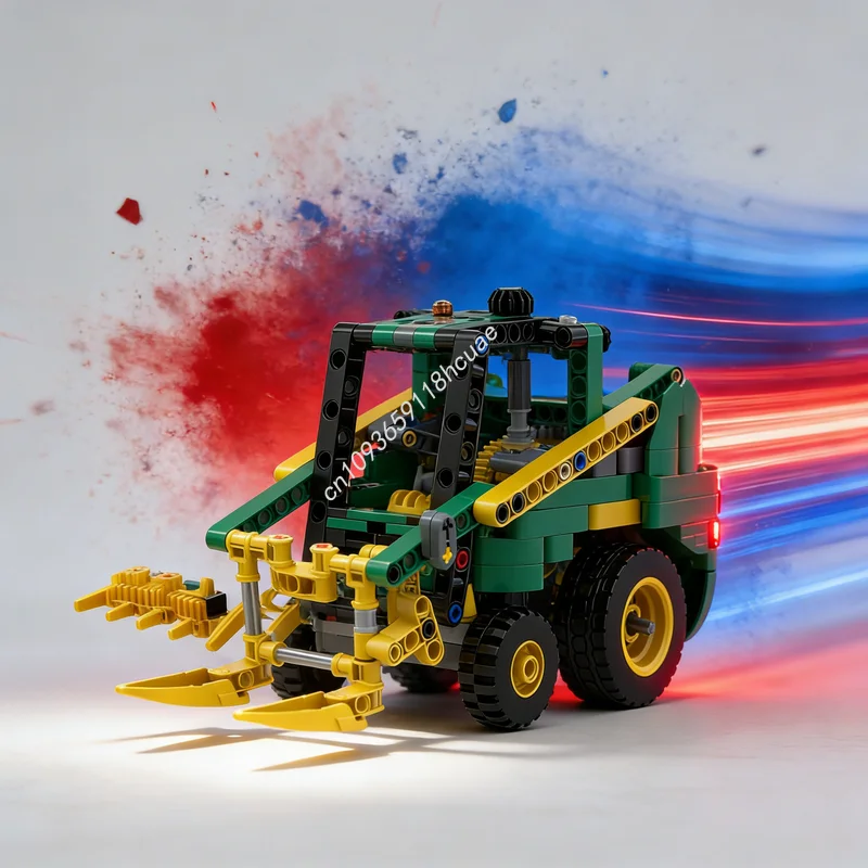 

408 деталей MOC, техническая модель B, компактный погрузчик, конструктор, строительные блоки, DIY, рождественские подарки, креативная идея, развивающие игрушки из кирпичиков