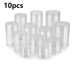 10pcs Plastic Food Jars Empty GrainsTank Cookie Sealed Cans  Refillable Makeup Balm Container Kitchen Storage Jars Travel Bottle