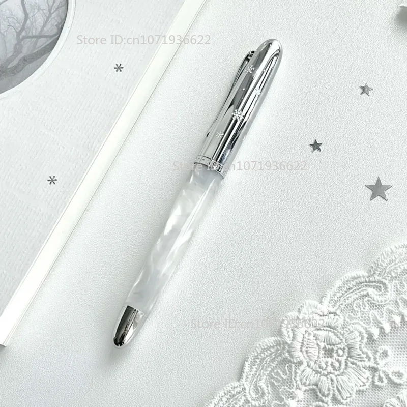 

RIIMOO 506 Snow Series Acrylic Fountain Pen High-end Gift Pens Students EF F Nib Retro Writing Supplies School Stationery