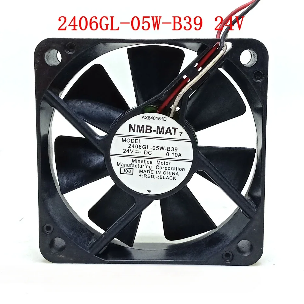 

2406GL-05W-B39 Server Fan for NMB High Air Flow Axial Double Ball CPU Power Supply Inverter Cooling Fan 24V 0.10A 6015